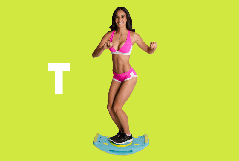 Johana Solano haciendo twist sobre Gravity ABS.