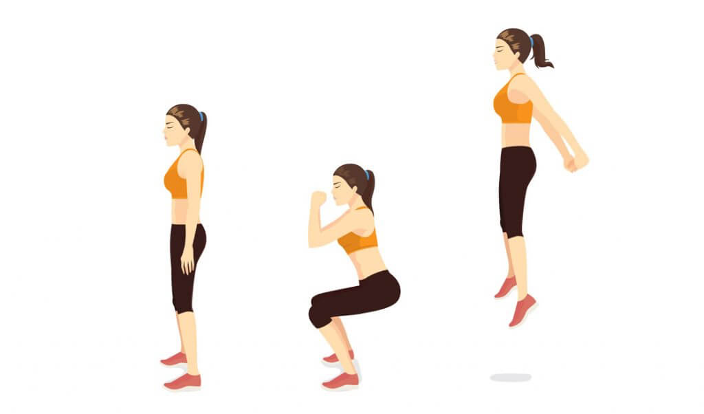 squat jumps técnica