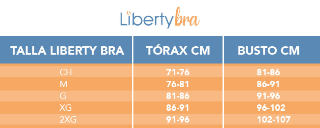 Tallas Liberty bra