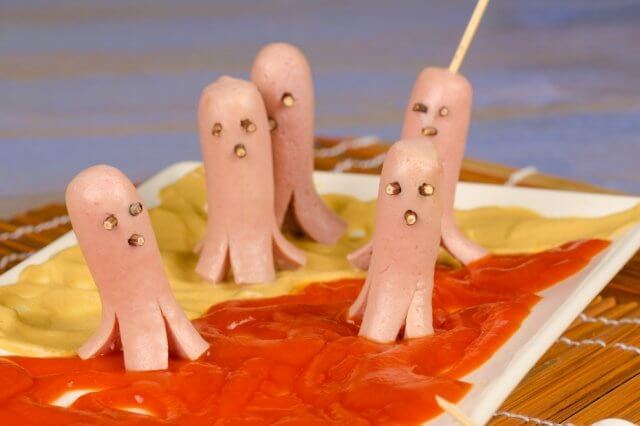 Recetas para niños Salchipulpos