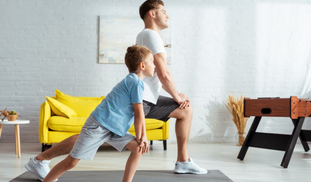 Lunges padre e hijo