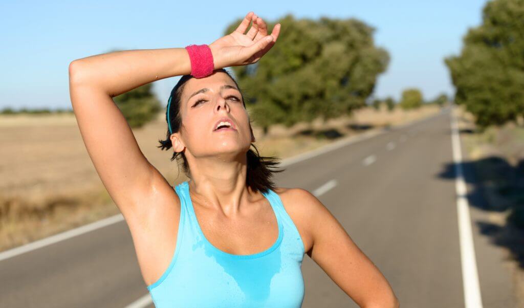 Mujer después de entrenar