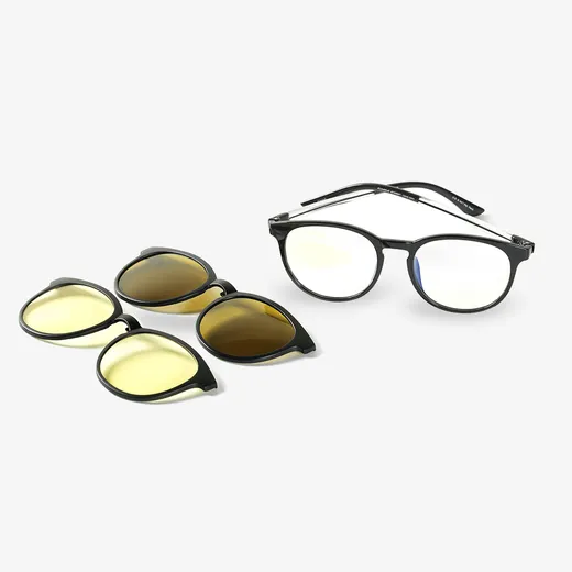 inova - Lentes de sol Eagle Eyes® SuperSight Sistema 3 en 1 Vintage Round