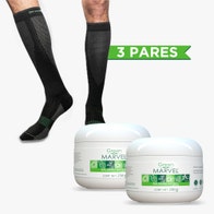 Green Marvel Legs 3 Pares + 2 Bálsamo Herbal Green Marvel 250g
