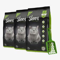 Skoon® Arena Para Gatos 3 Bolsas 3.6 kg + Pala Gratis